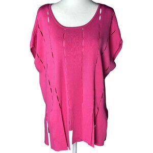 NWOT Joseph Ribkoff Womens Top M Pink Short Sleeve Sweater Set OG Price $215